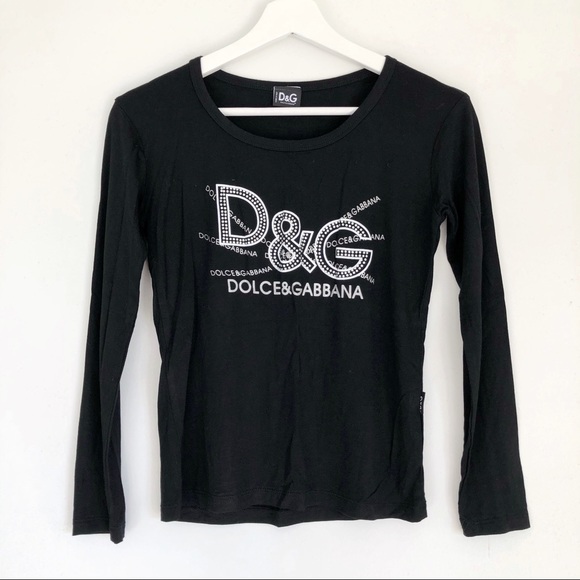 Dolce & Gabbana Tops - DOLCE & GABBANA Graphic Long Sleeve Tee